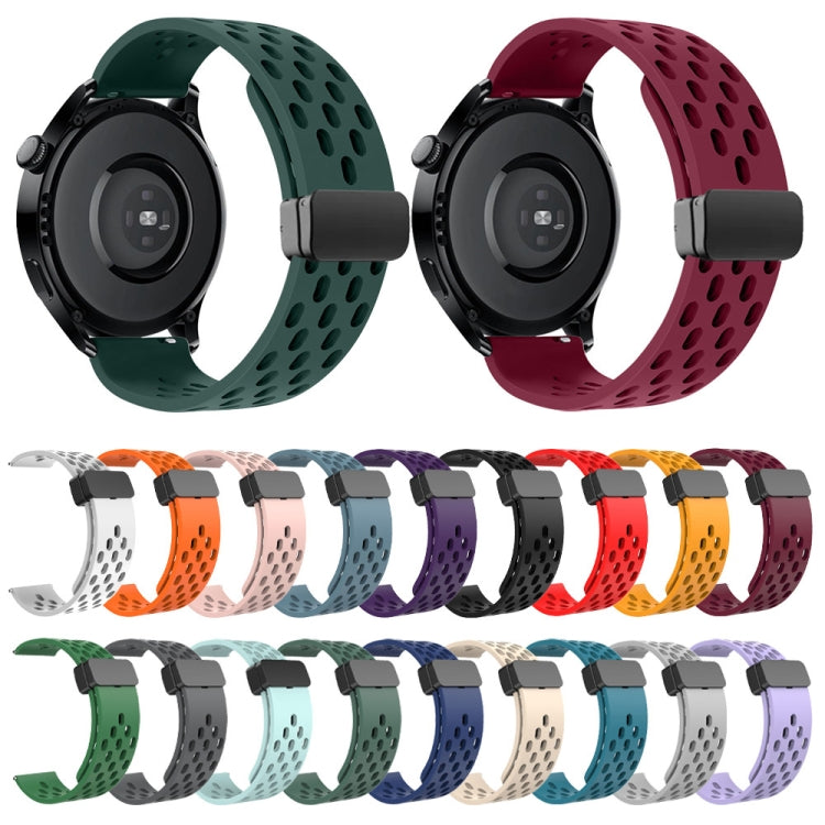 For Huawei Watch 4 / 4 Pro Magnetic Clasp Silicone Watch Band(Fruit Purple) - Watch Bands by PMC TechLife | Online Shopping South Africa | PMC TechLife