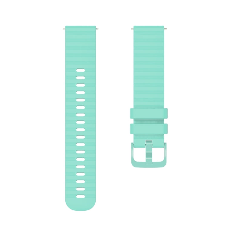 For Huawei Watch 4 / 4 Pro Wavy Dot Pattern Solid Color Silicone Watch Band(Teal) - Watch Bands by PMC TechLife | Online Shopping South Africa | PMC TechLife