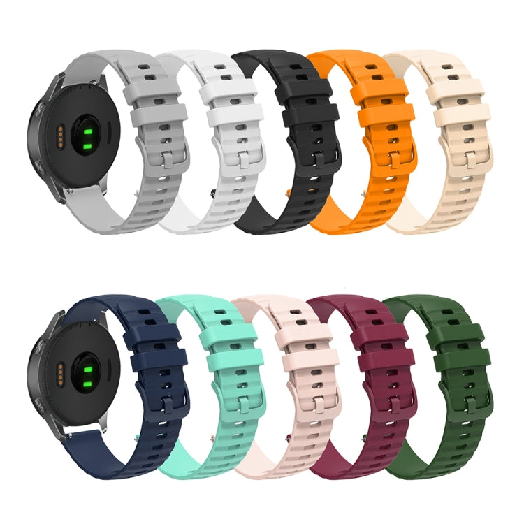 For Huawei Watch 4 / 4 Pro Wavy Dot Pattern Solid Color Silicone Watch Band(Army Green) - Watch Bands by PMC TechLife | Online Shopping South Africa | PMC TechLife