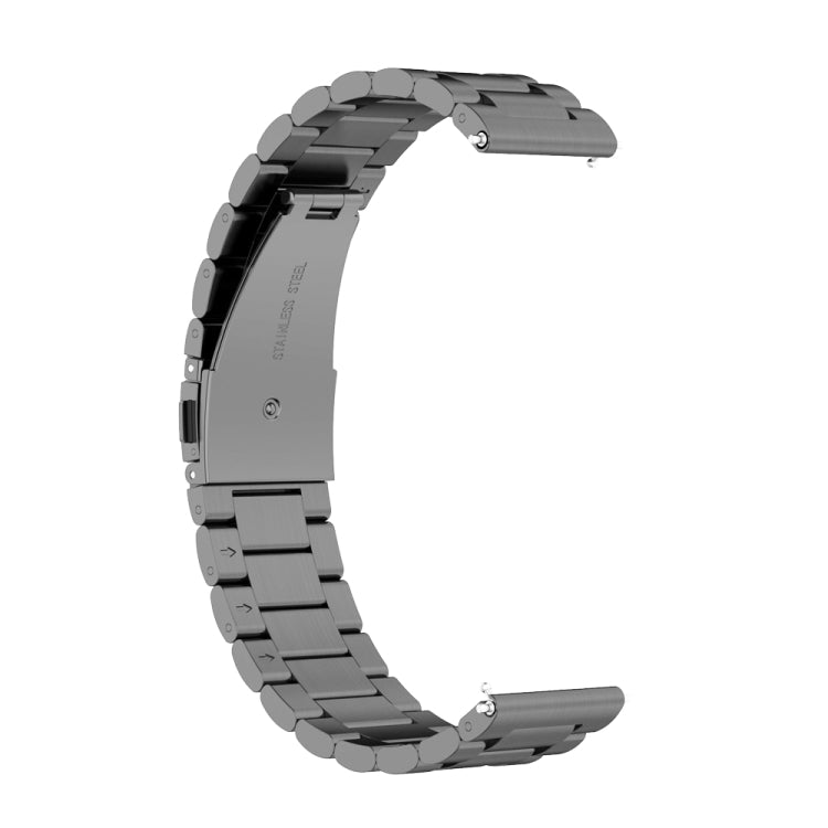 For Huawei Watch 4 / 4 Pro Three Bead Stainless Steel Watch Band(Grey) - Watch Bands by PMC TechLife | Online Shopping South Africa | PMC TechLife