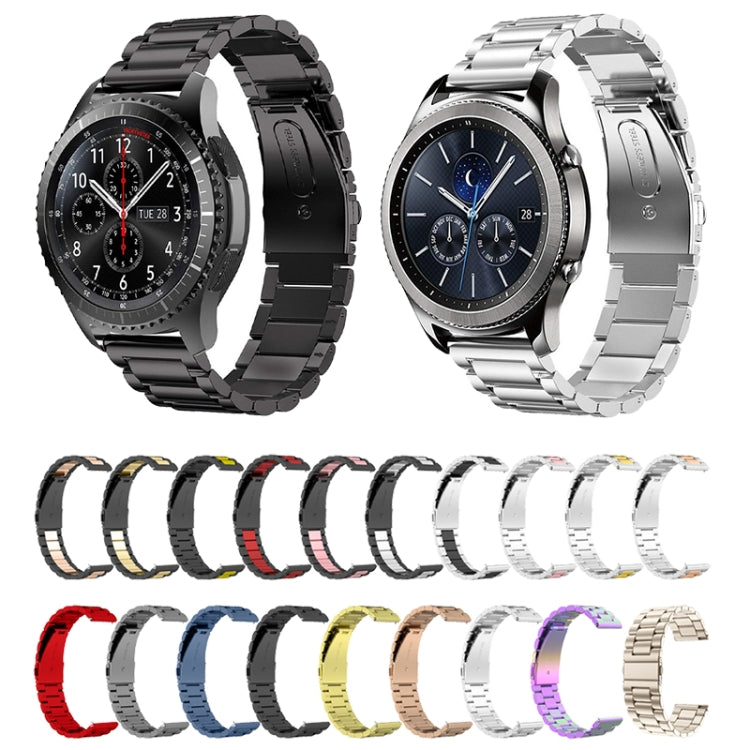 For Huawei Watch 4 / 4 Pro Three Bead Stainless Steel Watch Band(Gold) - Watch Bands by PMC TechLife | Online Shopping South Africa | PMC TechLife