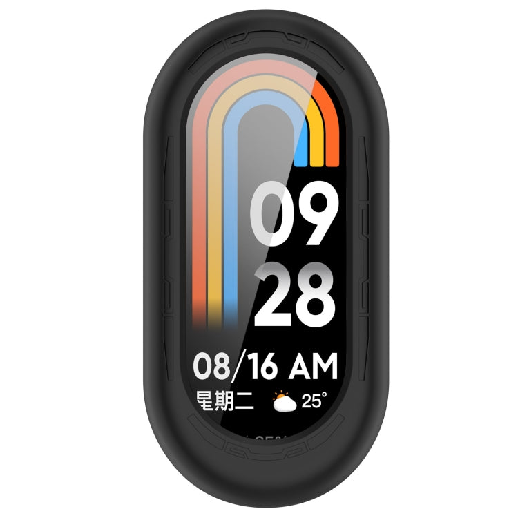 For Xiaomi Mi Band 8 Pure Color Silicone Watch Protective Case(Black) - Watch Cases by PMC Jewellery | Online Shopping South Africa | PMC Jewellery