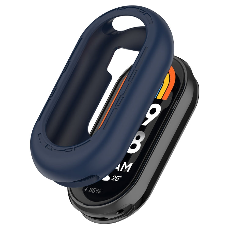 For Xiaomi Mi Band 8 Pure Color Silicone Watch Protective Case(Midnight Blue) - Watch Cases by PMC Jewellery | Online Shopping South Africa | PMC Jewellery