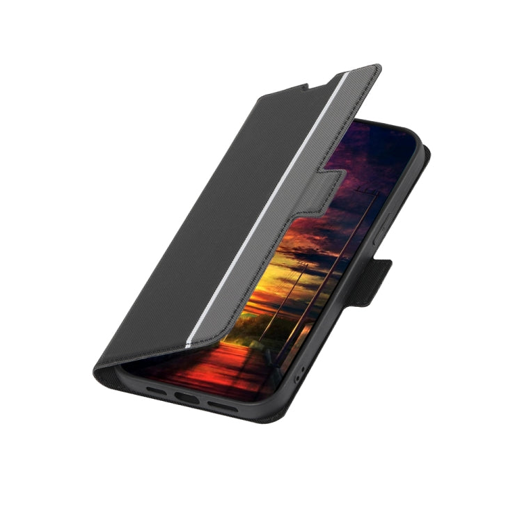 For Realme 11 Pro 5G / 11 Pro+ 5G Twill Texture Side Button Leather Phone Case(Black) - Realme Cases by PMC TechLife | Online Shopping South Africa | PMC TechLife | Buy Now Pay Later Mobicred