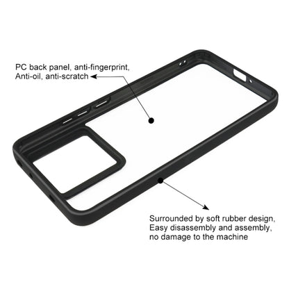 For Xiaomi Redmi K70 / K70S Frosted TPU + Transparent PC Phone Case(Black) - K70 Cases by PMC Jewellery | Online Shopping South Africa | PMC Jewellery | Buy Now Pay Later Mobicred