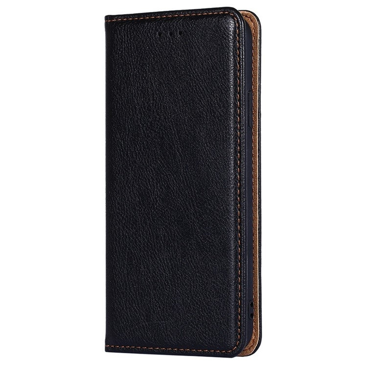 For vivo Y03 4G Gloss Oil Solid Color Magnetic Leather Phone Case(Black) - vivo Cases by PMC Jewellery | Online Shopping South Africa | PMC Jewellery | Buy Now Pay Later Mobicred