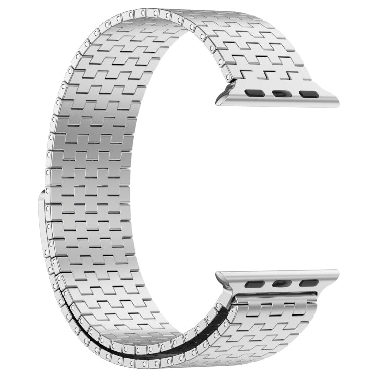 For Apple Watch Ultra 49mm Magnetic Buckle Stainless Steel Metal Watch Band(Silver) - Watch Bands by PMC Jewellery | Online Shopping South Africa | PMC Jewellery | Buy Now Pay Later Mobicred