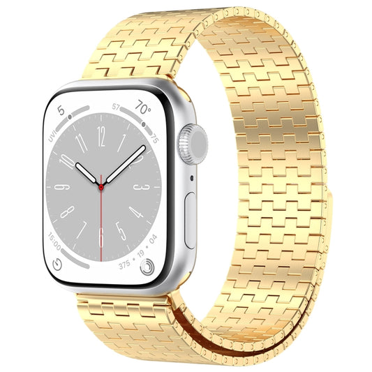 For Apple Watch Ultra 2 49mm Magnetic Buckle Stainless Steel Metal Watch Band(Gold) - Watch Bands by PMC Jewellery | Online Shopping South Africa | PMC Jewellery | Buy Now Pay Later Mobicred