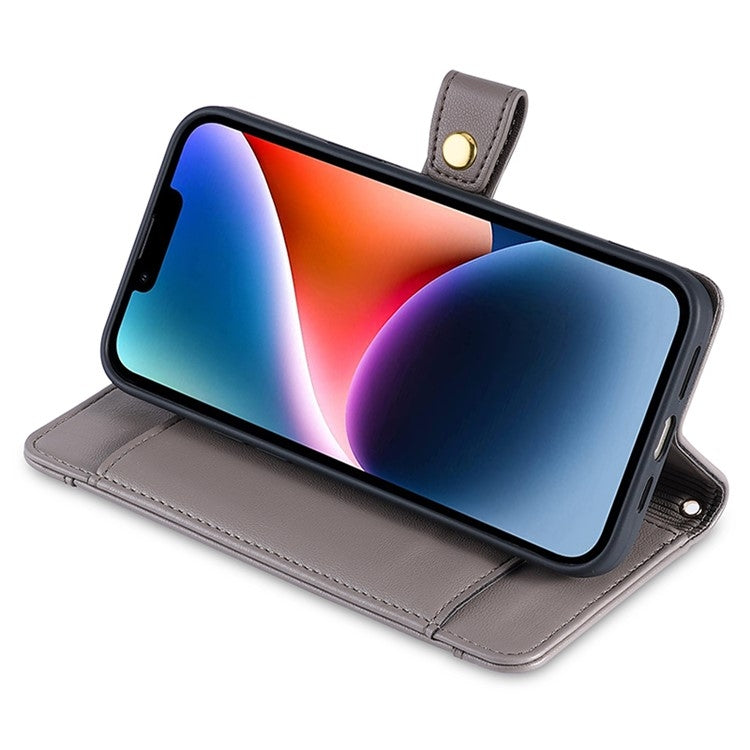 For Huawei Mate 60 Lite Sheep Texture Cross-body Zipper Wallet Leather Phone Case(Grey) - Huawei Cases by PMC TechLife | Online Shopping South Africa | PMC TechLife | Buy Now Pay Later Mobicred