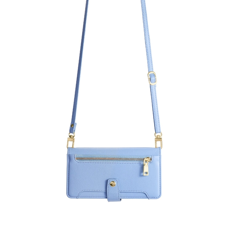 For Honor X50 5G Sheep Texture Cross-body Zipper Wallet Leather Phone Case(Blue) - Honor Cases by PMC TechLife | Online Shopping South Africa | PMC TechLife | Buy Now Pay Later Mobicred