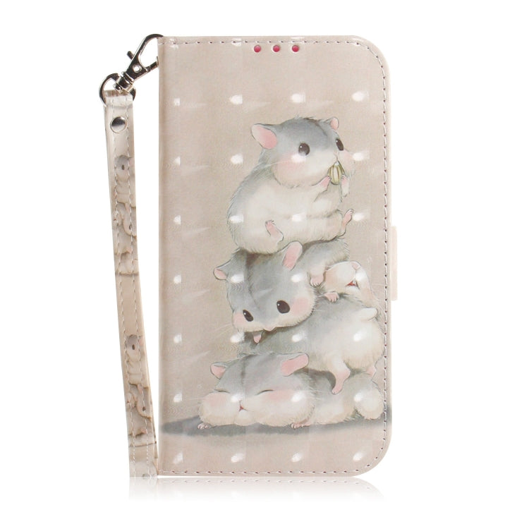 For iPhone 16 Plus 3D Colored Horizontal Flip Leather Phone Case(Squirrels) - iPhone 16 Plus Cases by PMC TechLife | Online Shopping South Africa | PMC TechLife | Buy Now Pay Later Mobicred