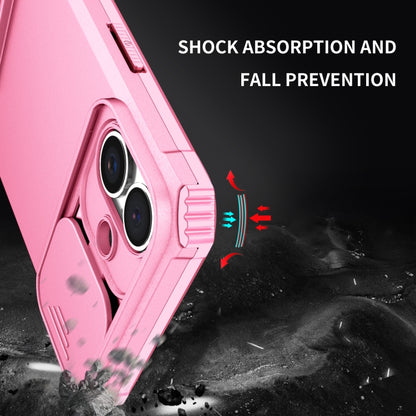 For iPhone 16 Plus Stereoscopic Holder Sliding Camshield Phone Case(Pink) - iPhone 16 Plus Cases by PMC Jewellery | Online Shopping South Africa | PMC Jewellery | Buy Now Pay Later Mobicred