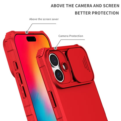 For iPhone 16 Plus Stereoscopic Holder Sliding Camshield Phone Case(Red) - iPhone 16 Plus Cases by PMC Jewellery | Online Shopping South Africa | PMC Jewellery | Buy Now Pay Later Mobicred