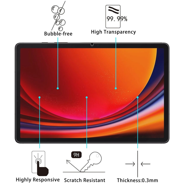 For Samsung Galaxy Tab S9 25pcs 9H 0.3mm Explosion-proof Tempered Glass Film - Tab S9 Tempered Glass by PMC Jewellery | Online Shopping South Africa | PMC Jewellery | Buy Now Pay Later Mobicred