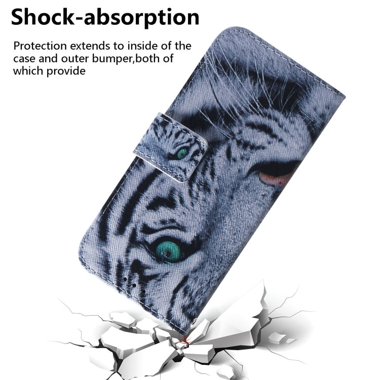 For iPhone 16 Plus Coloured Drawing Flip Leather Phone Case(Tiger) - iPhone 16 Plus Cases by PMC Jewellery | Online Shopping South Africa | PMC Jewellery | Buy Now Pay Later Mobicred