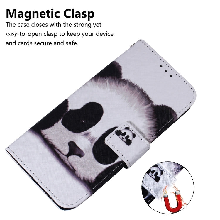 For iPhone 16 Plus Coloured Drawing Flip Leather Phone Case(Panda) - iPhone 16 Plus Cases by PMC Jewellery | Online Shopping South Africa | PMC Jewellery | Buy Now Pay Later Mobicred