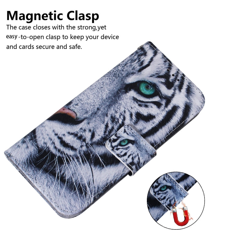 For iPhone 16 Pro Max Coloured Drawing Flip Leather Phone Case(Tiger) - iPhone 16 Pro Max Cases by PMC TechLife | Online Shopping South Africa | PMC TechLife | Buy Now Pay Later Mobicred