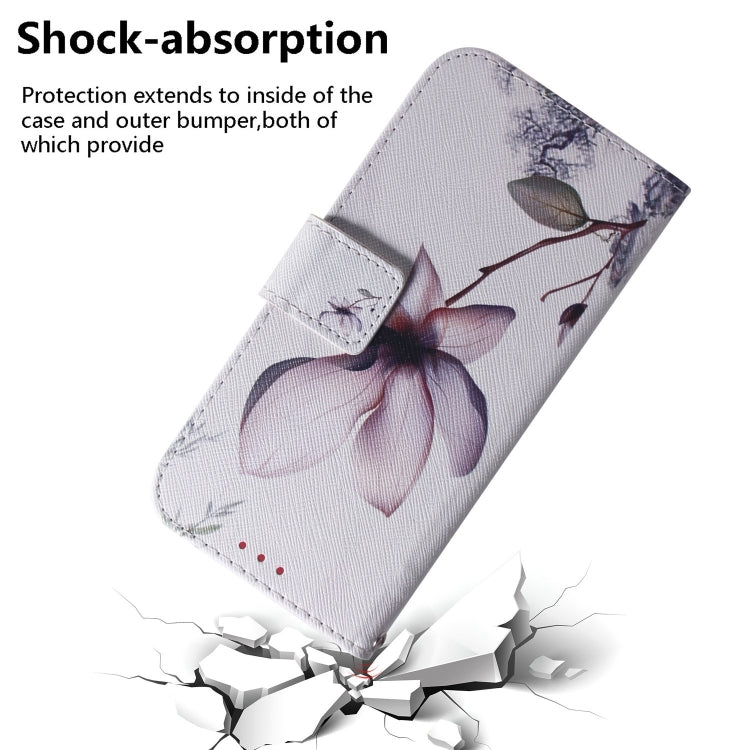 For iPhone 16 Pro Max Coloured Drawing Flip Leather Phone Case(Magnolia) - iPhone 16 Pro Max Cases by PMC TechLife | Online Shopping South Africa | PMC TechLife | Buy Now Pay Later Mobicred