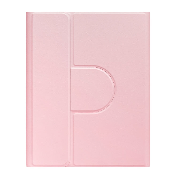 For iPad 10.2 2021 / Air 2019 Square Button 360 Degree Rotatable Bluetooth Keyboard Leather Case with Touchpad(Pink) - Universal by PMC TechLife | Online Shopping South Africa | PMC TechLife