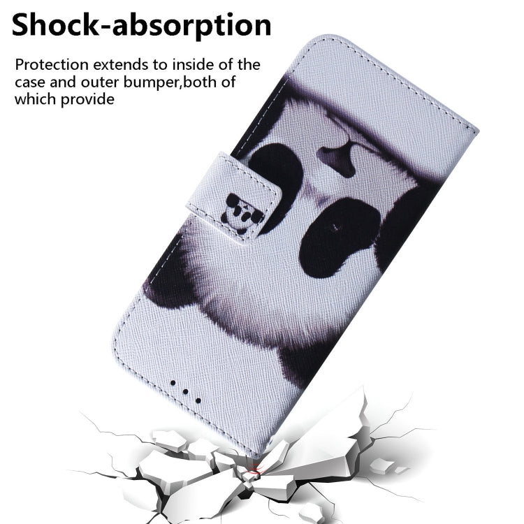 For Xiaomi Redmi Note 13 4G Global Coloured Drawing Flip Leather Phone Case(Panda) - Note 13 Cases by PMC TechLife | Online Shopping South Africa | PMC TechLife | Buy Now Pay Later Mobicred