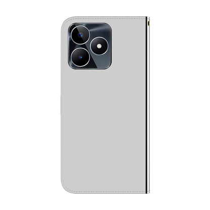 For Realme C53 / Narzo N53 Imitated Mirror Surface Leather Phone Case(Silver) - Realme Cases by PMC Jewellery | Online Shopping South Africa | PMC Jewellery | Buy Now Pay Later Mobicred