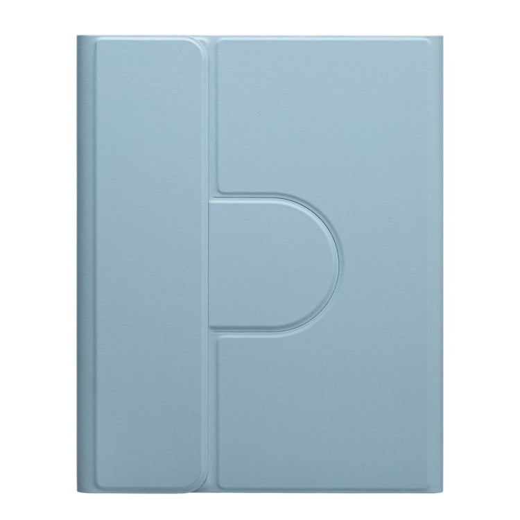 For iPad Air 2022 / iPad Pro 11 2021 Square Button 360 Degree Rotatable Bluetooth Keyboard Leather Case(Mist Blue) - Universal by PMC TechLife | Online Shopping South Africa | PMC TechLife