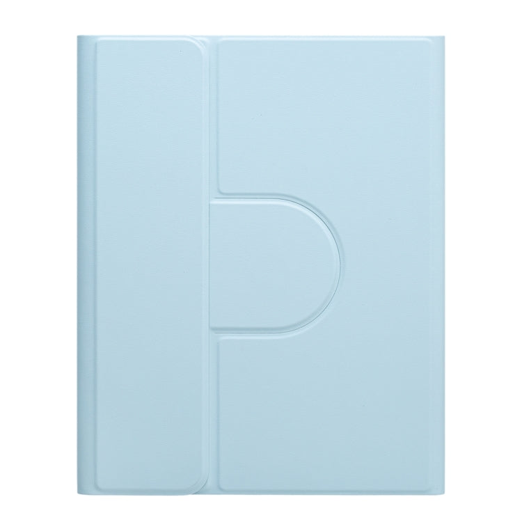 For iPad 10.2 2021 / Air 2019 Round Button 360 Degree Rotatable Bluetooth Keyboard Leather Case with Touchpad(Sky Blue) - Universal by PMC TechLife | Online Shopping South Africa | PMC TechLife