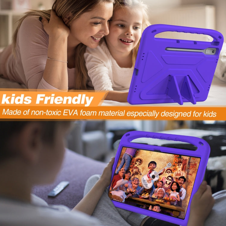 For Lenovo Tab P12 12.7 Handle Portable EVA Shockproof Tablet Case(Purple) - Lenovo by PMC TechLife | Online Shopping South Africa | PMC TechLife