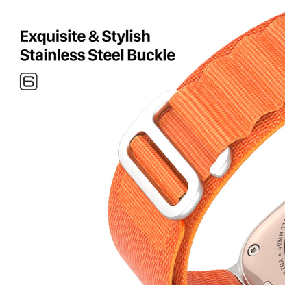 For Apple Watch SE 2022 40mm DUX DUCIS GS Series Nylon Loop Watch Band(Orange) - Watch Bands by DUX DUCIS | Online Shopping South Africa | PMC Jewellery | Buy Now Pay Later Mobicred