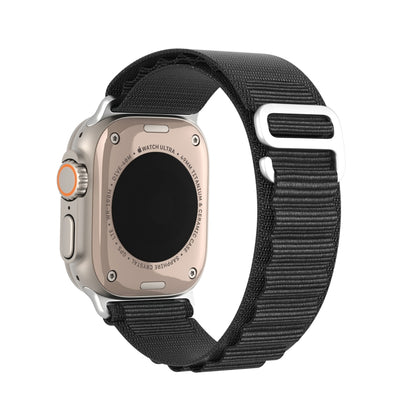 For Apple Watch Series 7 45mm DUX DUCIS GS Series Nylon Loop Watch Band(Black) - Watch Bands by DUX DUCIS | Online Shopping South Africa | PMC Jewellery | Buy Now Pay Later Mobicred