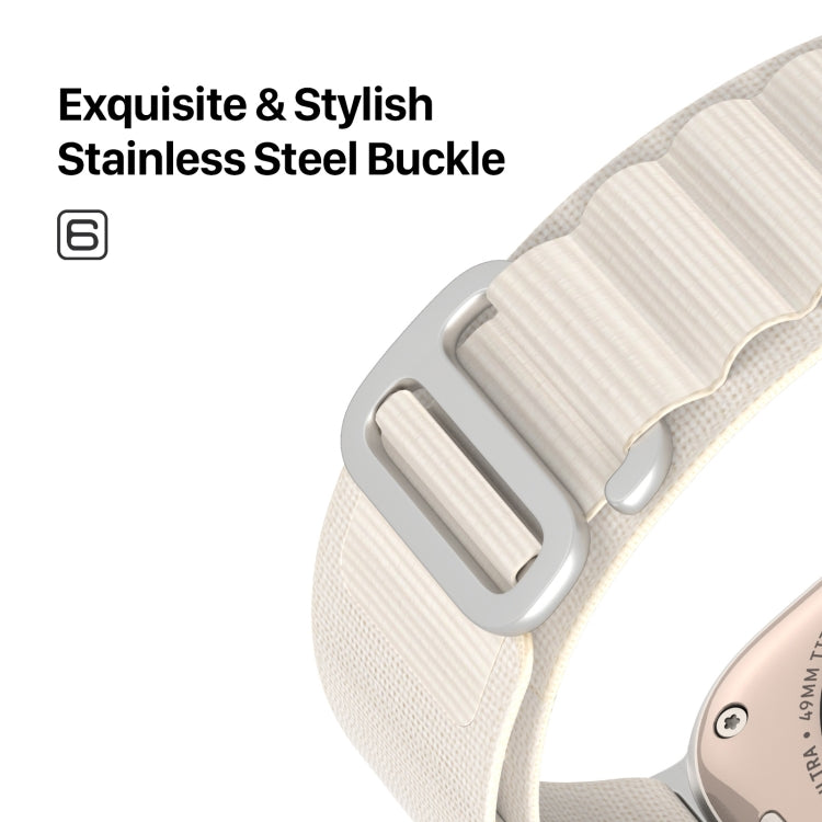 For Apple Watch Series 6 44mm DUX DUCIS GS Series Nylon Loop Watch Band(Starlight) - Watch Bands by DUX DUCIS | Online Shopping South Africa | PMC Jewellery | Buy Now Pay Later Mobicred