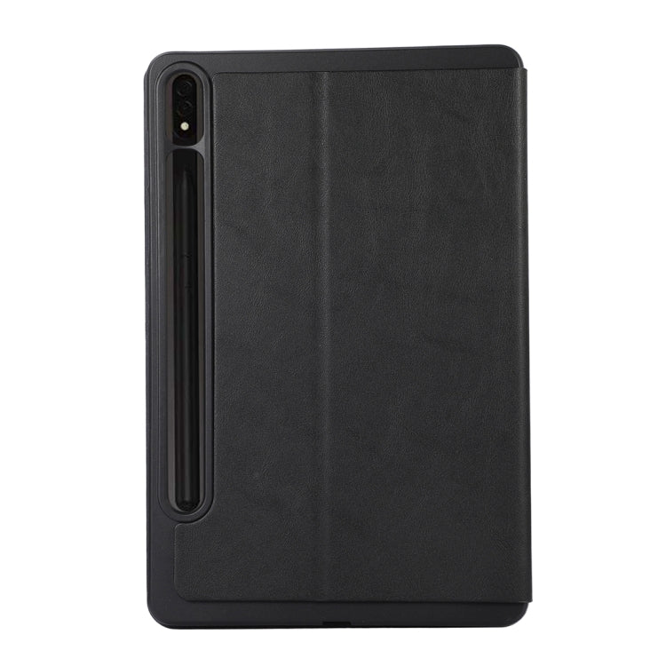 For Samsung Galaxy Tab S9 TPU Flip Tablet Protective Leather Case(Black) - Galaxy Tab S9 Cases by PMC Jewellery | Online Shopping South Africa | PMC Jewellery | Buy Now Pay Later Mobicred