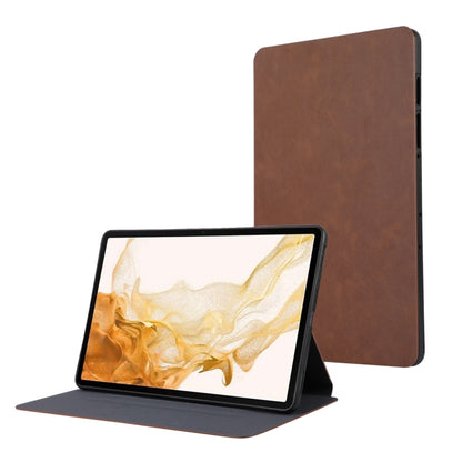 For Samsung Galaxy Tab S9 TPU Flip Tablet Protective Leather Case(Brown) - Galaxy Tab S9 Cases by PMC Jewellery | Online Shopping South Africa | PMC Jewellery | Buy Now Pay Later Mobicred