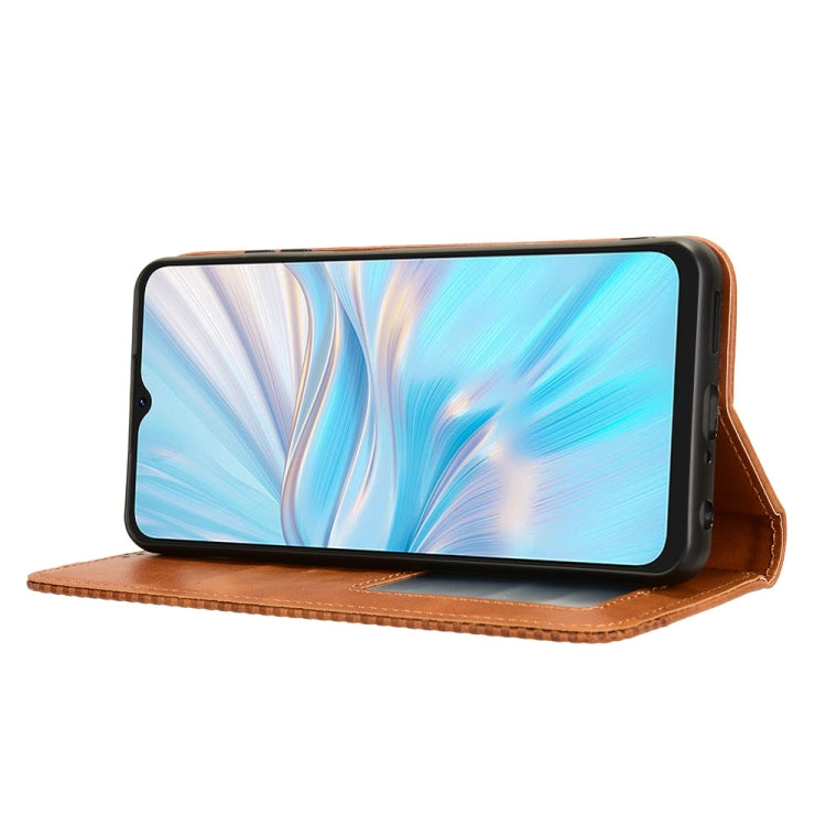 For Blackview Oscal C70 Magnetic Buckle Retro Texture Leather Phone Case(Brown) - More Brand by PMC TechLife | Online Shopping South Africa | PMC TechLife