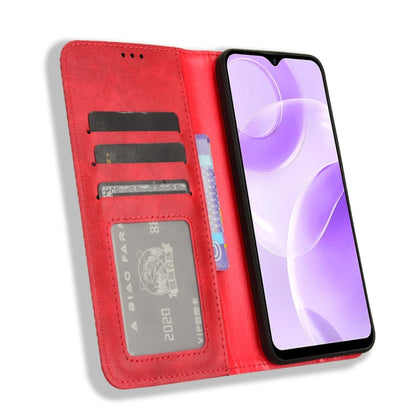 For Ulefone Note 15 Magnetic Buckle Retro Texture Leather Phone Case(Red) - Ulefone Cases by PMC Jewellery | Online Shopping South Africa | PMC Jewellery | Buy Now Pay Later Mobicred