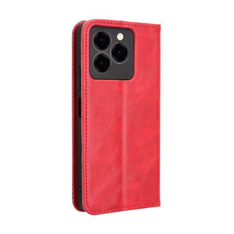 For Ulefone Note 20 Pro Magnetic Buckle Retro Texture Leather Phone Case(Red) - Ulefone Cases by PMC TechLife | Online Shopping South Africa | PMC TechLife | Buy Now Pay Later Mobicred