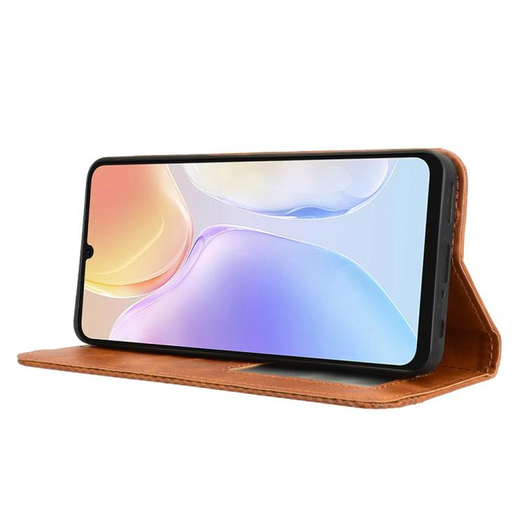 For Ulefone Note 20 Pro Magnetic Buckle Retro Texture Leather Phone Case(Brown) - Ulefone Cases by PMC TechLife | Online Shopping South Africa | PMC TechLife | Buy Now Pay Later Mobicred