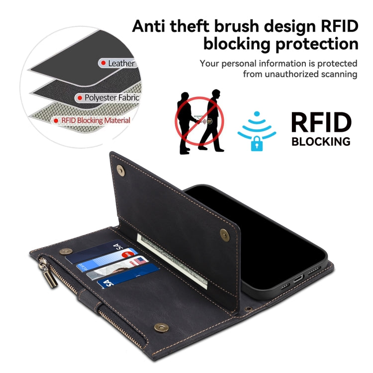 For iPhone 16 Pro Max ESEBLE Retro Frosted RFID Flip Leather Phone Case(Black) - iPhone 16 Pro Max Cases by ESEBLE | Online Shopping South Africa | PMC TechLife | Buy Now Pay Later Mobicred