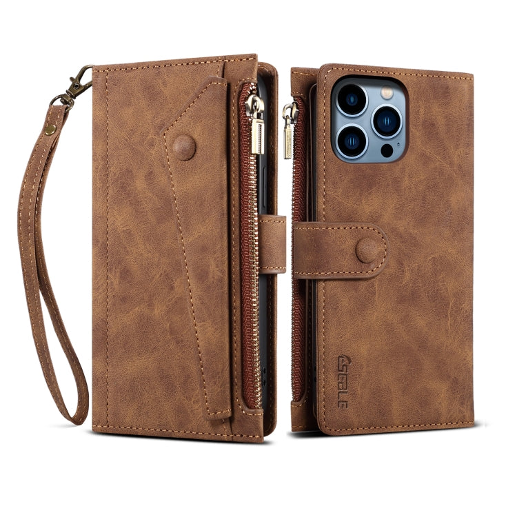 For iPhone 16 Pro Max ESEBLE Retro Frosted RFID Flip Leather Phone Case(Brown) - iPhone 16 Pro Max Cases by ESEBLE | Online Shopping South Africa | PMC Jewellery | Buy Now Pay Later Mobicred