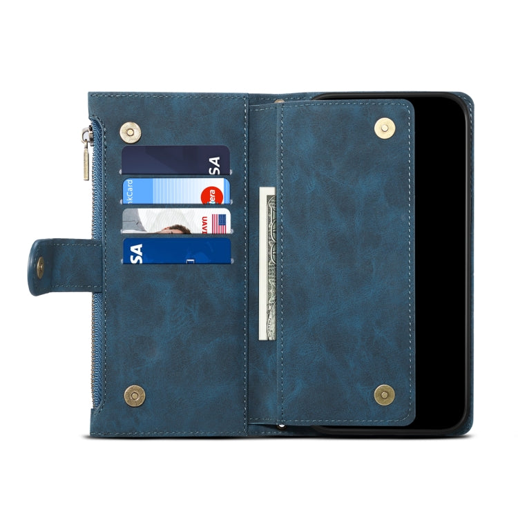 For iPhone 16 Plus ESEBLE Retro Frosted RFID Flip Leather Phone Case(Dark Green) - free shipping - PMC TechLife - Order now!