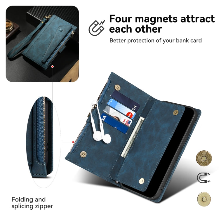 For iPhone 16 Plus ESEBLE Retro Frosted RFID Flip Leather Phone Case(Dark Green) - free shipping - PMC TechLife - Order now!