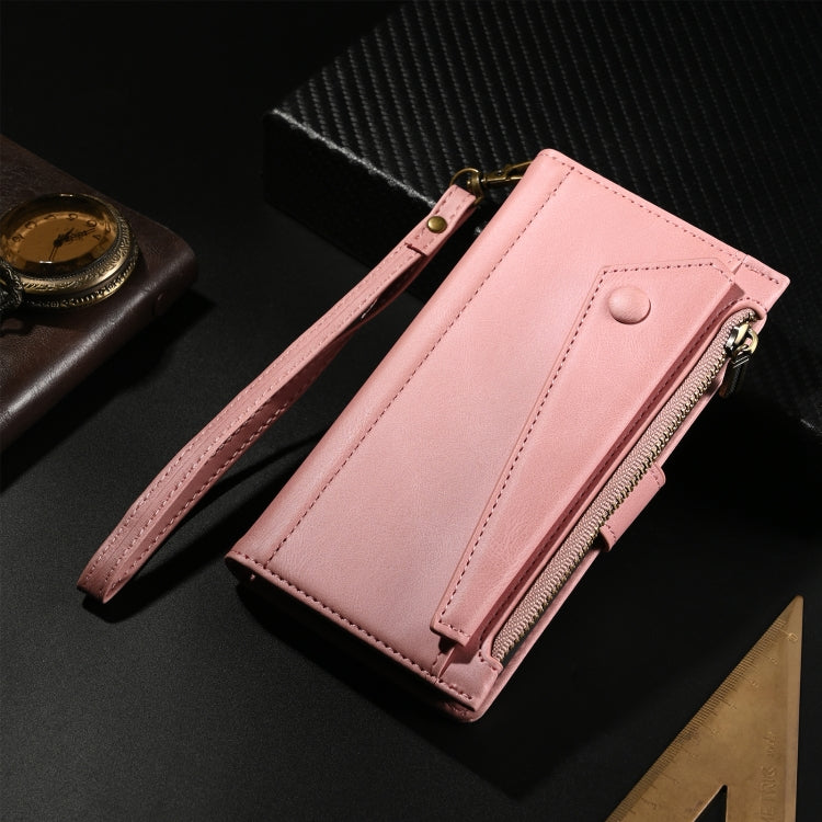 For iPhone 16 ESEBLE Retro Frosted RFID Flip Leather Phone Case(Rose Gold) - free shipping - PMC TechLife - Order now!