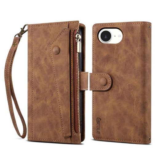 For iPhone 16e ESEBLE Retro Frosted RFID Flip Leather Phone Case(Brown) - iPhone 16e Cases by ESEBLE | Online Shopping South Africa | PMC Jewellery | Buy Now Pay Later Mobicred