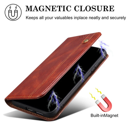 For iPhone 16 Pro Oil Wax Crazy Horse Texture Leather Phone Case(Brown) - iPhone 16 Pro Cases by PMC Jewellery | Online Shopping South Africa | PMC Jewellery | Buy Now Pay Later Mobicred