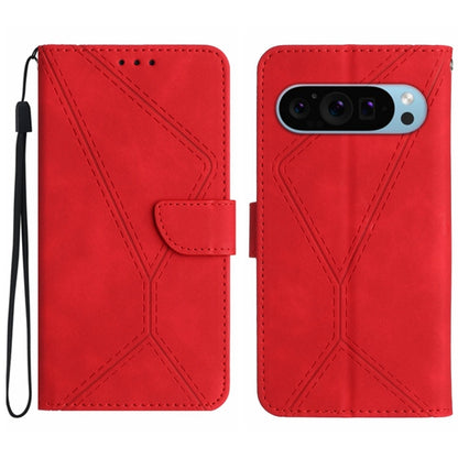 For Google Pixel 9 Pro Stitching Embossed Leather Phone Case(Red) - Google Cases by PMC Jewellery | Online Shopping South Africa | PMC Jewellery | Buy Now Pay Later Mobicred