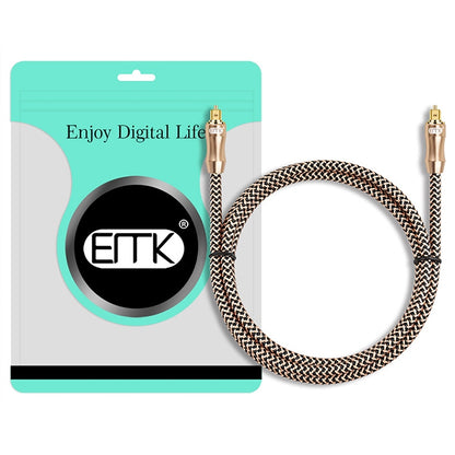 15m EMK OD6.0mm Gold-plated TV Digital Audio Optical Fiber Connecting Cable - Audio Optical Cables by EMK | Online Shopping South Africa | PMC Jewellery | Buy Now Pay Later Mobicred