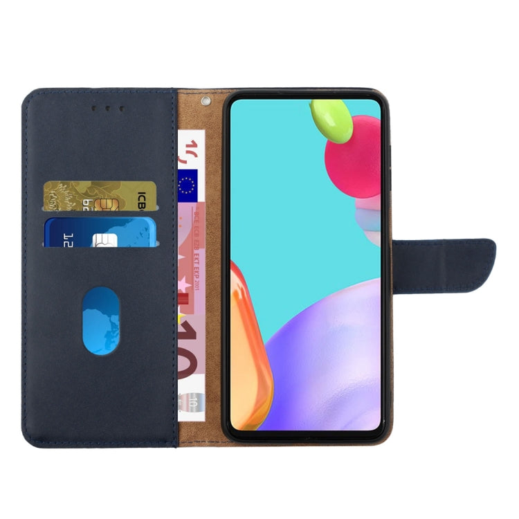 For Honor 90 HT02 Genuine Leather Fingerprint-proof Flip Phone Case(Blue) - Honor Cases by PMC TechLife | Online Shopping South Africa | PMC TechLife | Buy Now Pay Later Mobicred