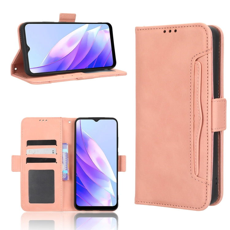 For Blackview A52 / A52 Pro Skin Feel Calf Texture Card Slots Leather Phone Case(Pink) - More Brand by PMC Jewellery | Online Shopping South Africa | PMC Jewellery