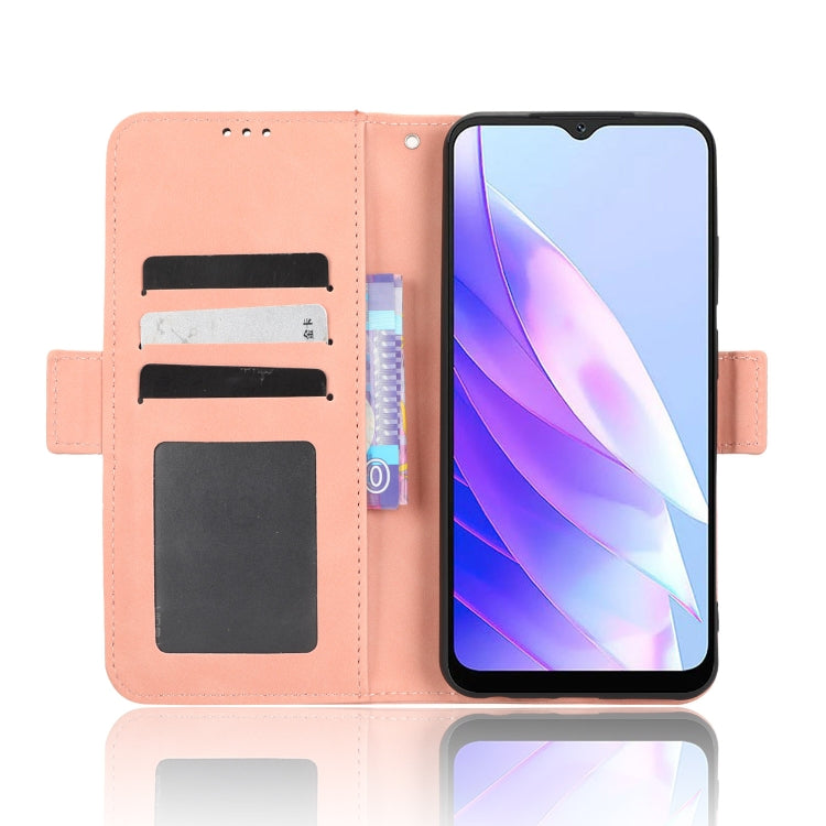 For Blackview A52 / A52 Pro Skin Feel Calf Texture Card Slots Leather Phone Case(Pink) - More Brand by PMC Jewellery | Online Shopping South Africa | PMC Jewellery