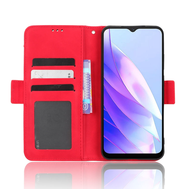 For Blackview A52 / A52 Pro Skin Feel Calf Texture Card Slots Leather Phone Case(Red) - More Brand by PMC Jewellery | Online Shopping South Africa | PMC Jewellery